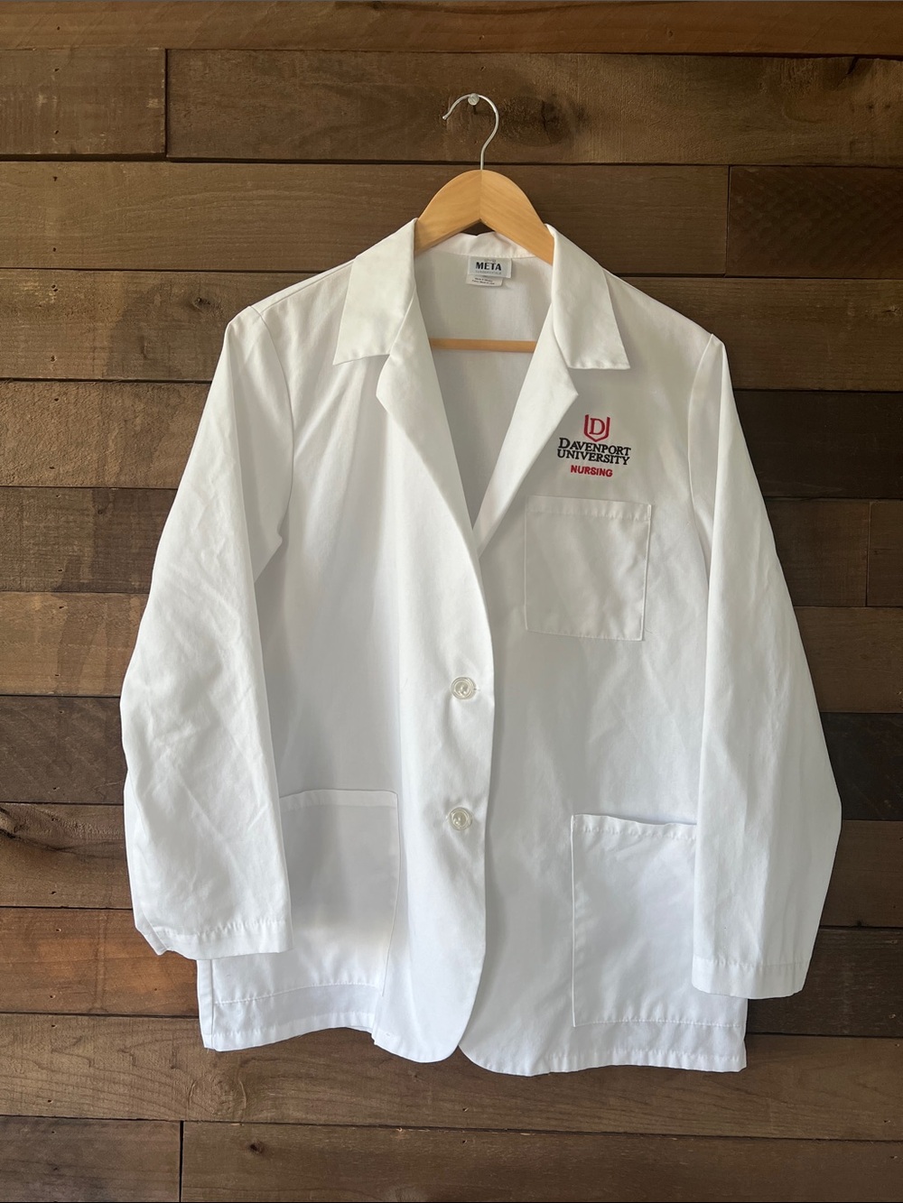 Davenport University Nursing Lab Coat Size Medium